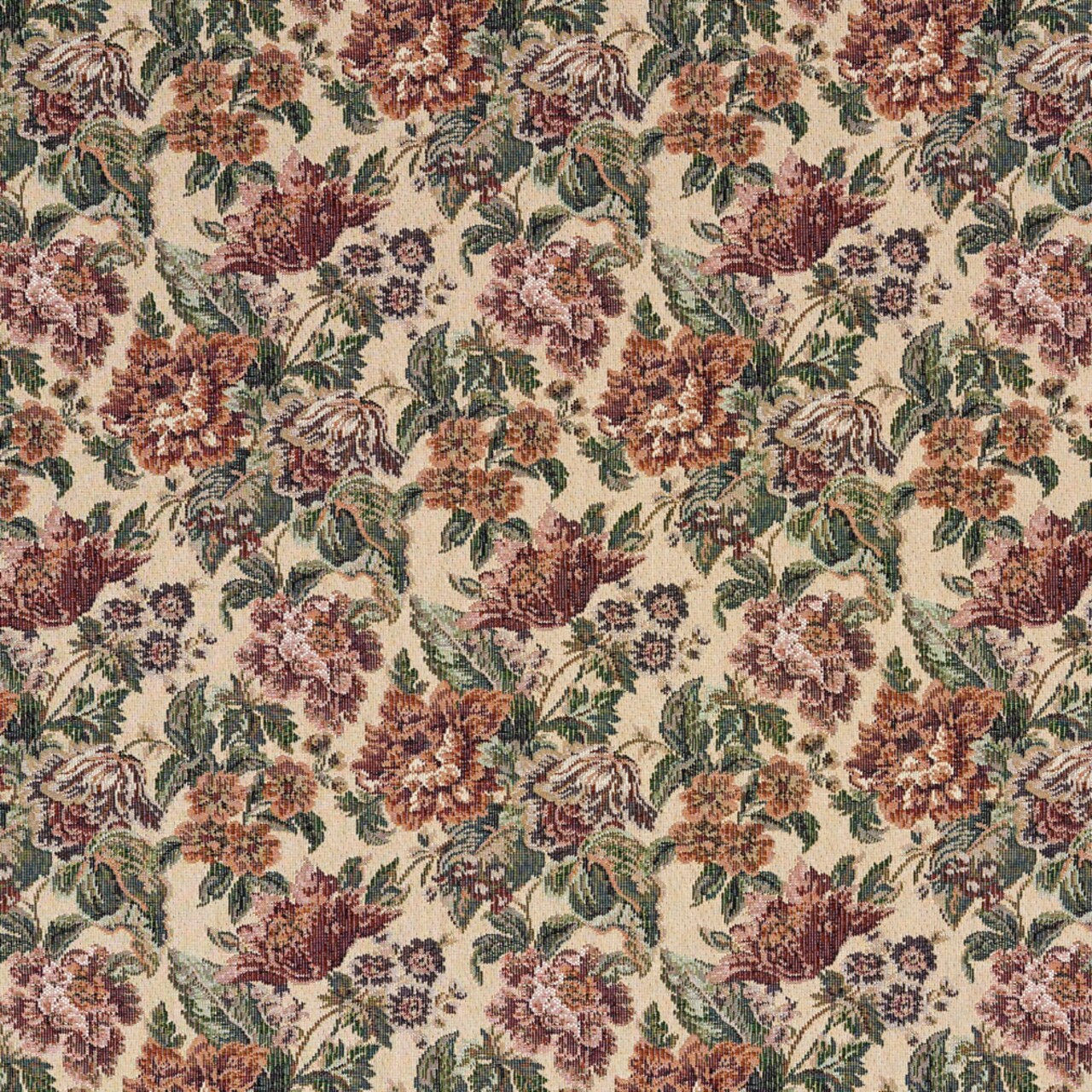 GARDEN - Beige/Tan/Taupe, Coral/Orange/Persimmon, Dark Green, Light Geen, Pink/Rose Floral, Foliage Upholstery Fabric 54 Inches"